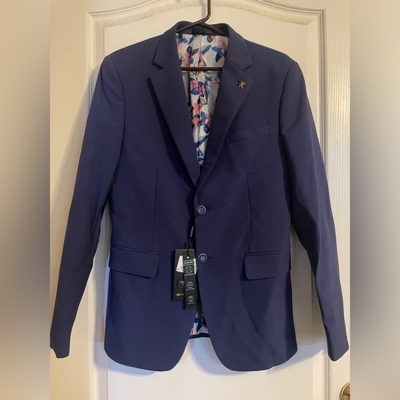 NWT‎ Tailored Recreation Premium Royal Blue Blazer S 38 Career Business Cotton